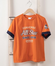 CONVERSE（コンバース）の「【CONVERSE/コンバース】 ALL STAR レトロショップサイン ロゴプリント 袖裏切替えカラーデザイン 半袖Tシャツ/ ロールアップ【140cm-160cm】（Tシャツ/カットソー・キッズ）」