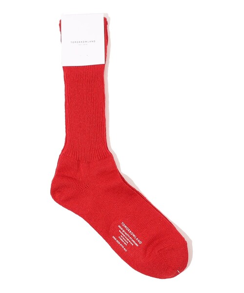 TOMORROWLAND （トゥモローランド）の「TOMORROWLAND リネンポリエステル リブソックス（ソックス/靴下・メンズ・パープル/オレンジ/グリーン/レッド/ライトブルー・FREE）」の4枚目の写真