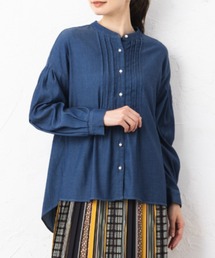 aunt lily | デニムパール調釦アクセントシャツジャケット(デニムジャケット)