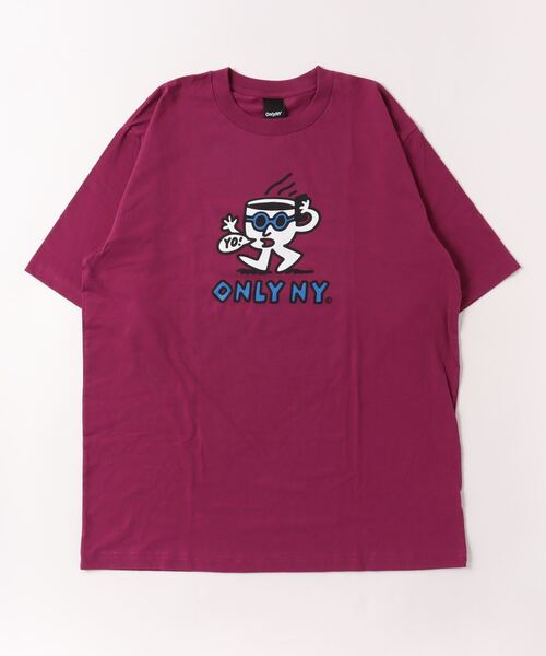 ONLY NY(オンリーニューヨーク)の「【ONLY NY】オンリーニューヨーク Yo! Coffee T-Shirt(Tシャツ/カットソー・メンズ・ホワイト/レッド系その他・SMALL/LARGE/XX-LARGE)」の1枚目の写真