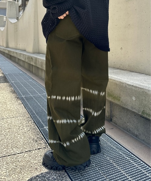 sedacle(セダクル)の「タイダイデニム(デニムパンツ・メンズ・カーキ/ブラック・LARGE/MEDIUM)」の19枚目の写真