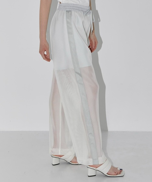 CITY TOKYO（シティトウキョウ）の「ダブルフェイスメッシュパンツ（その他パンツ・レディース・ブラック/ホワイト・1/2）」の3枚目の写真