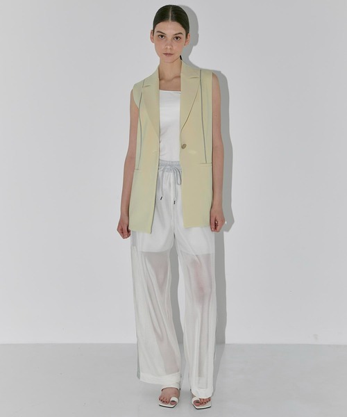 CITY TOKYO（シティトウキョウ）の「ダブルフェイスメッシュパンツ（その他パンツ・レディース・ブラック/ホワイト・1/2）」の6枚目の写真