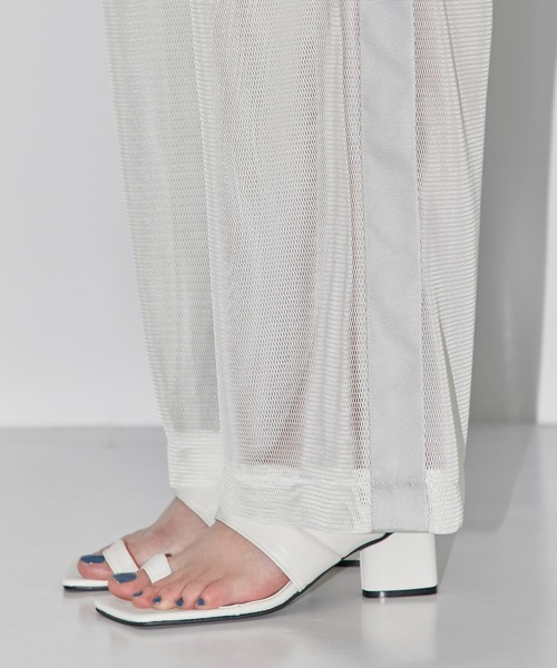 CITY TOKYO（シティトウキョウ）の「ダブルフェイスメッシュパンツ（その他パンツ・レディース・ブラック/ホワイト・1/2）」の12枚目の写真