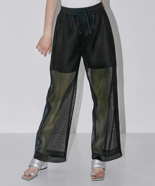 CITY TOKYO（シティトウキョウ）の「ダブルフェイスメッシュパンツ（その他パンツ・レディース・ブラック/ホワイト・1/2）」の14枚目の写真