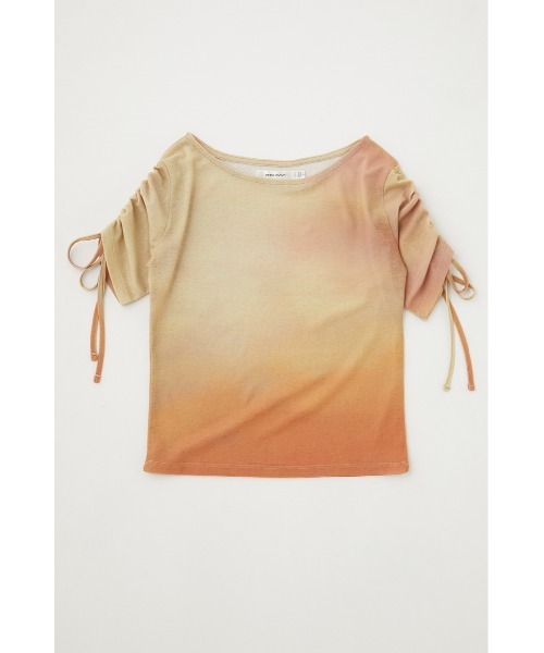 MOUSSY(マウジー)の「OMBRE SHEER SHRRING トップス(Tシャツ/カットソー・レディース・オレンジ/レッド/ブルー・FREE)」の11枚目の写真