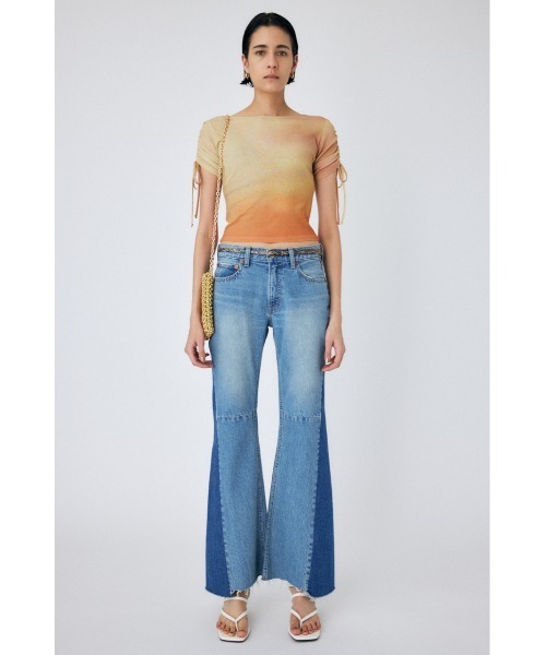 MOUSSY(マウジー)の「OMBRE SHEER SHRRING トップス(Tシャツ/カットソー・レディース・オレンジ/レッド/ブルー・FREE)」の14枚目の写真