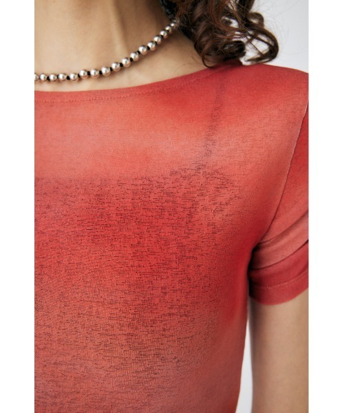MOUSSY(マウジー)の「OMBRE SHEER SHRRING トップス(Tシャツ/カットソー・レディース・オレンジ/レッド/ブルー・FREE)」の18枚目の写真