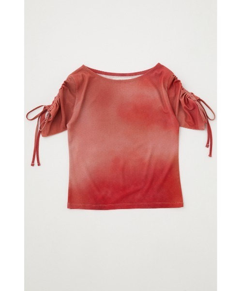 MOUSSY(マウジー)の「OMBRE SHEER SHRRING トップス(Tシャツ/カットソー・レディース・オレンジ/レッド/ブルー・FREE)」の15枚目の写真