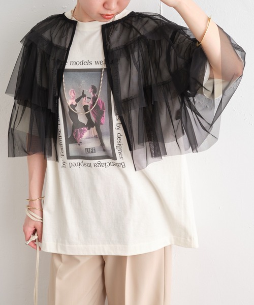 Omekashi（オメカシ）の「チュールティアードブラウス（シャツ