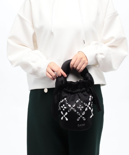 allureville（アルアバイル）の「【GANNI(ガニー)】 TOP HANDLE BAG / ハンドバッグ（ショルダーバッグ・レディース・ブラック系その他・2）」の7枚目の写真