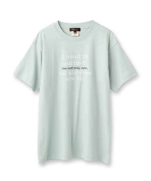 Reflect(リフレクト)の「【WORLD for the World/洗える】ロゴプリントTシャツ(Tシャツ/カットソー・レディース・ライトグリーン・09)」の9枚目の写真