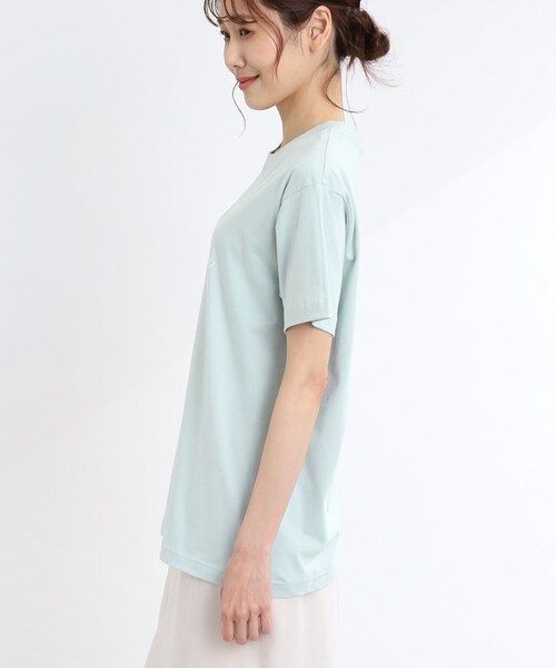 Reflect(リフレクト)の「【WORLD for the World/洗える】ロゴプリントTシャツ(Tシャツ/カットソー・レディース・ライトグリーン・09)」の6枚目の写真