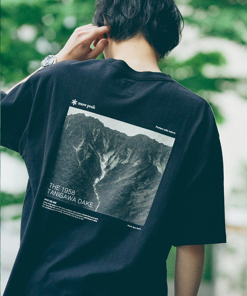 Snow Peak（スノーピーク）の「【SNOWPEAK × JOURNAL STANDARD】別注 UP-CYCLE COTTON MT TANIGAWA（Tシャツ/カットソー・メンズ・ブラック/ホワイト/ライトグレー・SMALL/MEDIUM/LARGE）」の5枚目の写真