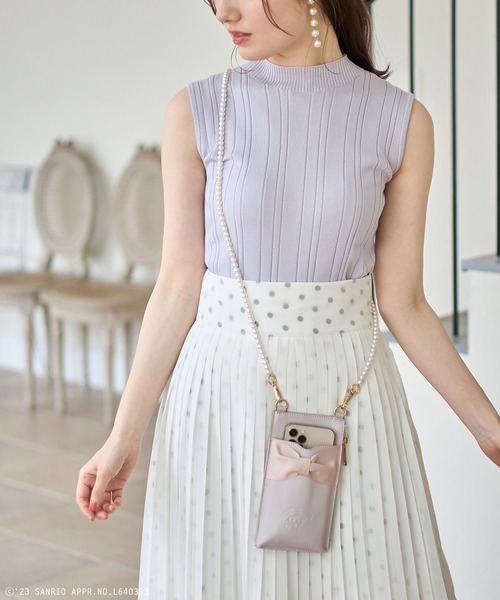 キティ　タイニーチャム　タータンチェック　バッグ　リボン　タオル　ケース ハローキティニットバッグ | レディース服・レディース