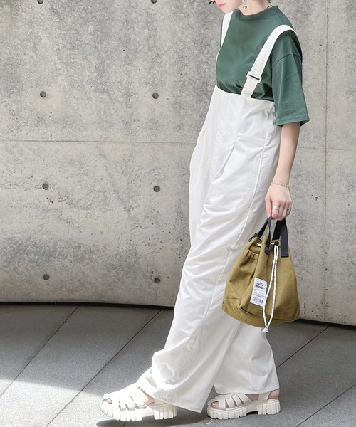 《JaVaジャバコラボ》お洒落映え。ジャガードテープ２WAY巾着バッグ