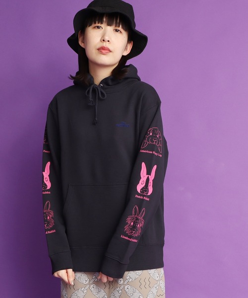 didizizi（ディディジジ）の「バニーズフーディ（パーカー・レディース・ネイビー/グレー・FREE）」の2枚目の写真