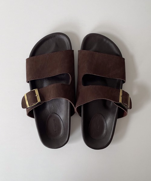 CANAL JEAN(キャナルジーン)の「from Lagoon レザーワンバックルサンダル(サンダル・レディース・ブラウン/ブラック・37/38/39)」の10枚目の写真