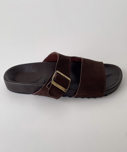 CANAL JEAN(キャナルジーン)の「from Lagoon レザーワンバックルサンダル(サンダル・レディース・ブラウン/ブラック・37/38/39)」の3枚目の写真