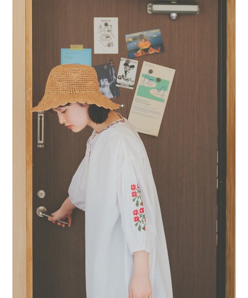 ehka sopo（エヘカソポ）の「インド刺繍ワンピース（ワンピース・レディース・ブラック/グリーン/オフホワイト・F）」の2枚目の写真