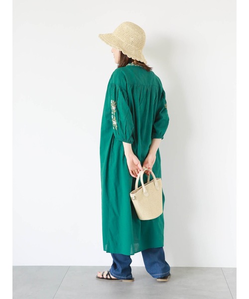 ehka sopo（エヘカソポ）の「インド刺繍ワンピース（ワンピース・レディース・ブラック/グリーン/オフホワイト・F）」の16枚目の写真