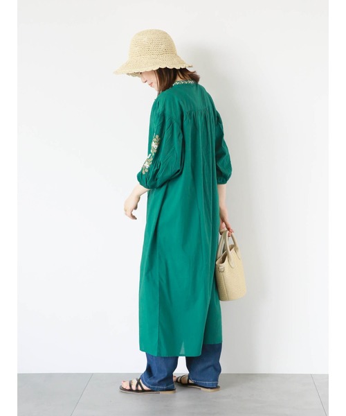 ehka sopo（エヘカソポ）の「インド刺繍ワンピース（ワンピース・レディース・ブラック/グリーン/オフホワイト・F）」の17枚目の写真