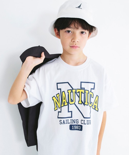 NAUTICA(ノーティカ)の「【NAUTICA/ノーティカ】Nカレッジロゴ半袖Tシャツ(Tシャツ/カットソー・キッズ・グリーン/ネイビー/オフホワイト・XS/M/S/XL/L)」の2枚目の写真