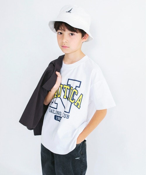 NAUTICA(ノーティカ)の「【NAUTICA/ノーティカ】Nカレッジロゴ半袖Tシャツ(Tシャツ/カットソー・キッズ・グリーン/ネイビー/オフホワイト・XS/M/S/XL/L)」の4枚目の写真