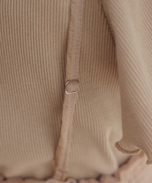 flower(フラワー)の「カシュクールシアービスチェ(キャミソール・レディース・ベージュ/ピンク・FREE)」の3枚目の写真