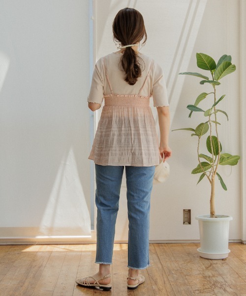 flower(フラワー)の「カシュクールシアービスチェ(キャミソール・レディース・ベージュ/ピンク・FREE)」の9枚目の写真