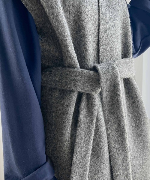 セール】羽織るだけでこなれ感。2wayフェイクリングウール ロングジレ