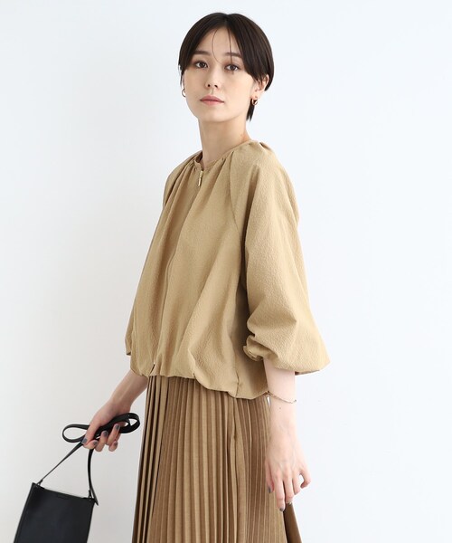 INDIVI(インディヴィ)の「◆【SETUP可能/パフスリーブ】サッカーチェックブラウスブルゾン(ブルゾン・レディース・ブラウン系/ライトベージュ/ブラック・19/03/38/40/05/15 /13/36)」の18枚目の写真