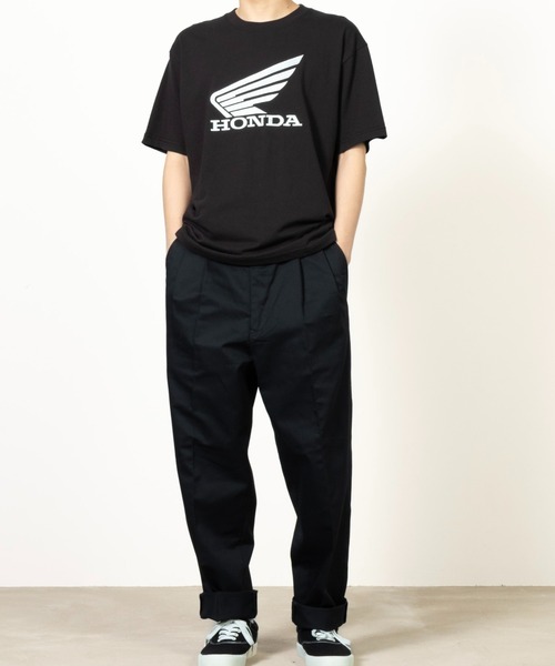 Mac-House(マックハウス)の「Honda ホンダ ロゴ刺繍半袖Tシャツ(Tシャツ/カットソー・メンズ・ブラック/ホワイト・S)」の8枚目の写真