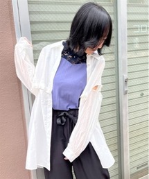 axes femme POETIQUE | ギミックデザインシアーシャツ(シャツ/ブラウス)