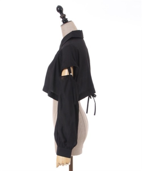 axes femme POETIQUE(アクシーズファムポエティック)の「ギミックデザインシアーシャツ(シャツ/ブラウス・レディース・グレー/ブラック/キナリ・MEDIUM)」の20枚目の写真