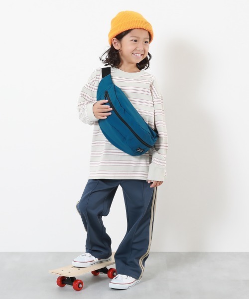 devirock（デビロック）の「親子で使える ゲーム機ケース固定バンド付き  2WAY 配色ボディバッグ(7L)（ショルダーバッグ・キッズ・グレー系/ダークオリーブ/パープル/ブラック/ダークオレンジ/ブルー系5/ピンク/キャメル/イエロー系1/ラベンダー・ONE SIZE）」の11枚目の写真