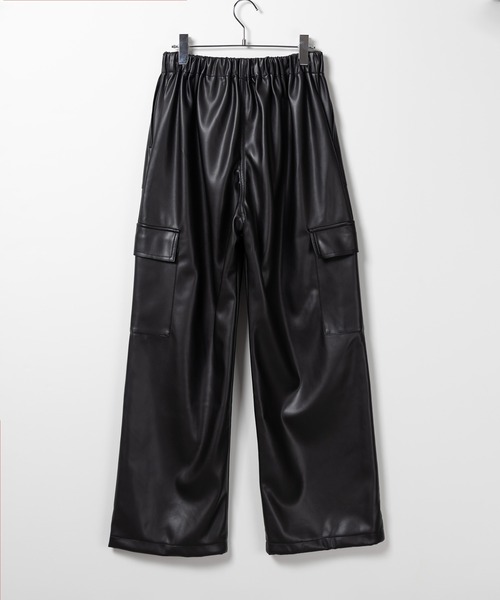 セール】【 4size／2color 】2WAY フェイクレザーワイド