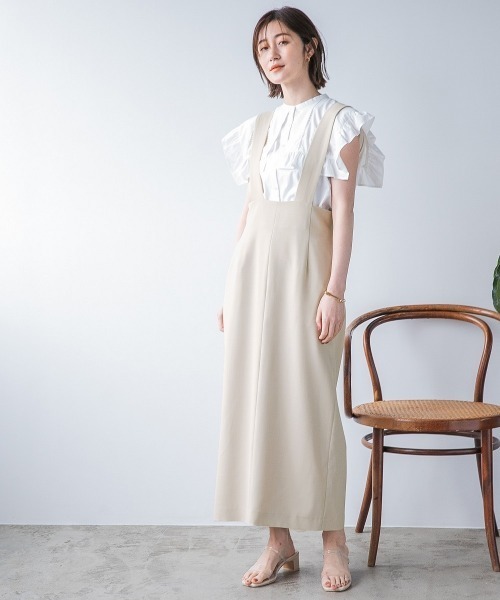 H.TOKYO（エイチトウキョウ）の「ジャンパースカート（ジャンパースカート・レディース・グレー/オフホワイト・FREE）」の11枚目の写真