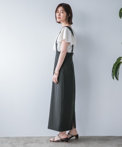 H.TOKYO（エイチトウキョウ）の「ジャンパースカート（ジャンパースカート・レディース・グレー/オフホワイト・FREE）」の17枚目の写真