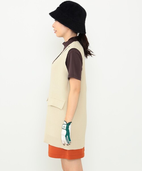 BEAMS GOLF ORANGE LABEL / Vネック ロング ニット ベスト