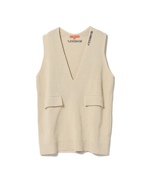 BEAMS GOLF ORANGE LABEL / Vネック ロング ニット ベスト