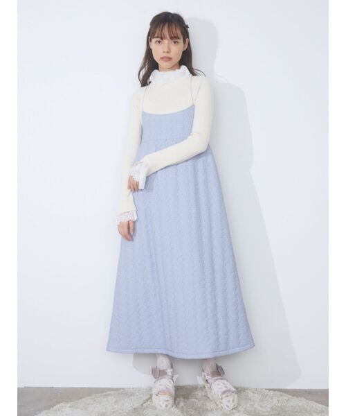 merry jenny（メリージェニー）の「レースリブニット（ニット/セーター・レディース・ブラック/ラベンダー/アイボリー・FREE）」の14枚目の写真