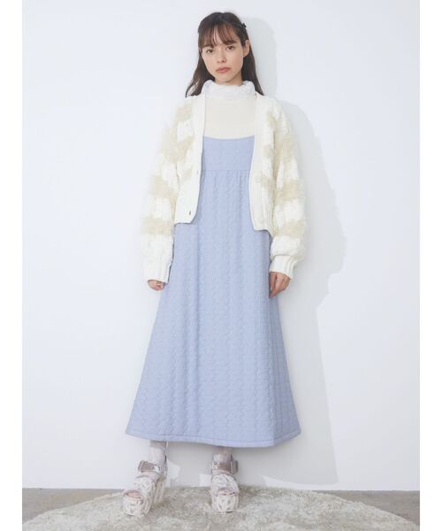 merry jenny（メリージェニー）の「レースリブニット（ニット/セーター・レディース・ブラック/ラベンダー/アイボリー・FREE）」の16枚目の写真