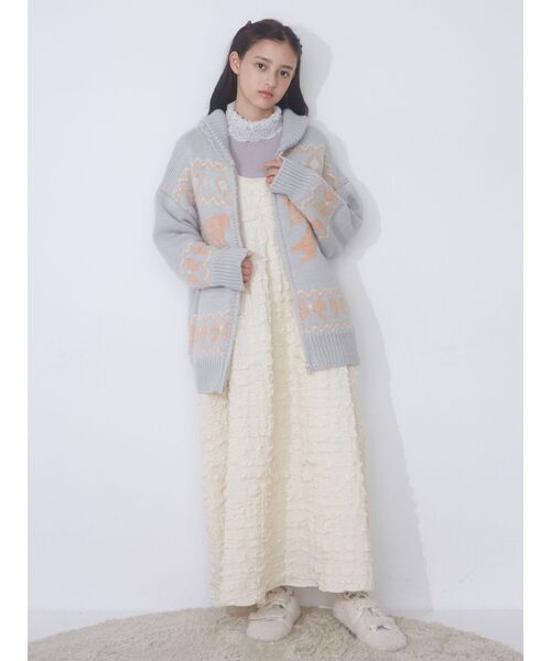 merry jenny（メリージェニー）の「レースリブニット（ニット/セーター・レディース・ブラック/ラベンダー/アイボリー・FREE）」の22枚目の写真