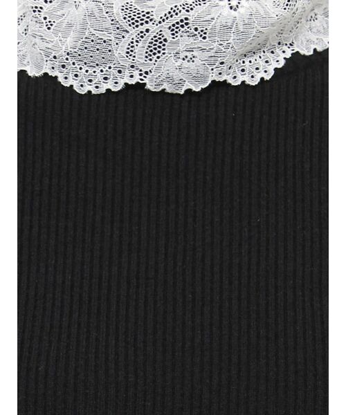 merry jenny（メリージェニー）の「レースリブニット（ニット/セーター・レディース・ブラック/ラベンダー/アイボリー・FREE）」の9枚目の写真