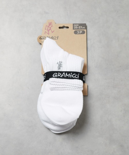 Gramicci(グラミチ)の「【63】【GRAMICCI】BASIC SHORT SOCKS(ソックス/靴下・メンズ・ブラック/その他/ホワイト/その他1・25-27CM/23-25cm)」の2枚目の写真