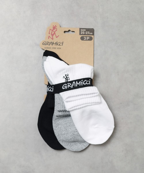 Gramicci(グラミチ)の「【63】【GRAMICCI】BASIC SHORT SOCKS(ソックス/靴下・メンズ・ブラック/その他/ホワイト/その他1・25-27CM/23-25cm)」の1枚目の写真