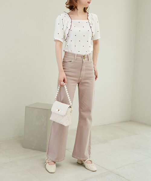 MAJESTIC LEGON(マジェスティックレゴン)の「アソートワッフルトップス(Tシャツ/カットソー・レディース・アイボリー/A/B・MEDIUM)」の7枚目の写真