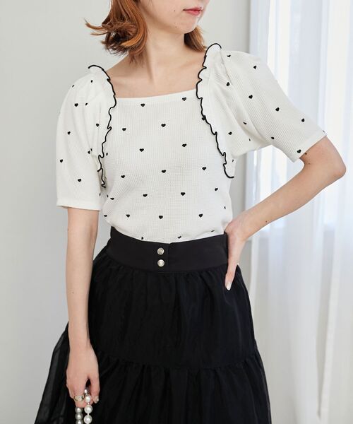 MAJESTIC LEGON(マジェスティックレゴン)の「アソートワッフルトップス(Tシャツ/カットソー・レディース・アイボリー/A/B・MEDIUM)」の16枚目の写真
