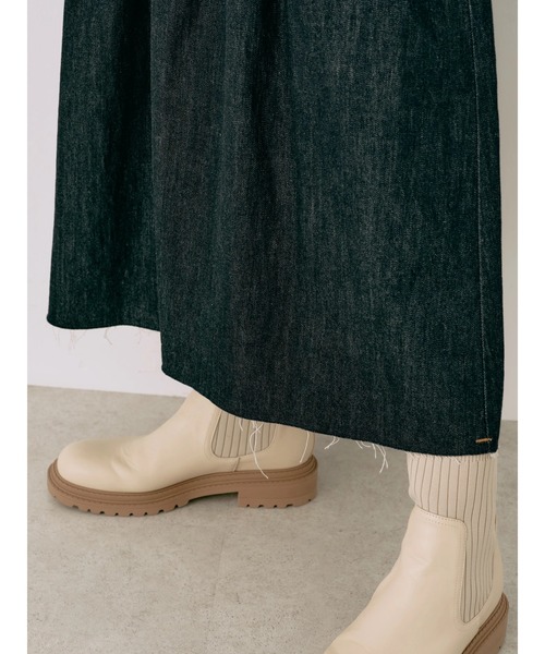 earth music&ecology（アースミュージックアンドエコロジー）の「Lee×e.m.a.e.デニムフリルスカート（スカート・レディース・インディゴブルー/ブルー系その他・S/M）」の18枚目の写真